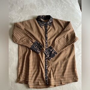 Lioness mixed print, oversized boyfriend shirt